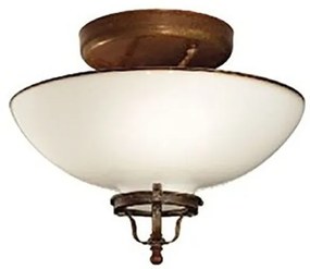 Plafoniera din alama cu sticla Murano Country 33,5cm