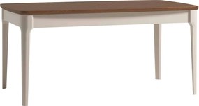 Masă lemn masiv nuc Dining Extensibilă Napoli 160/ Crem/, 250 × 90 × 77 cm