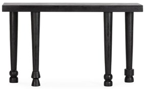 Masă consolă neagră din lemn de mango 40x130 cm Inaya – MOME