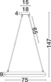 Lustra LED suspendata design decorativ GLOREE D-75cm