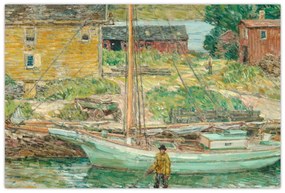 Tablou - Childe Hassam, Oyster Sloop, Cos Cob, reproducere (90x60 cm)