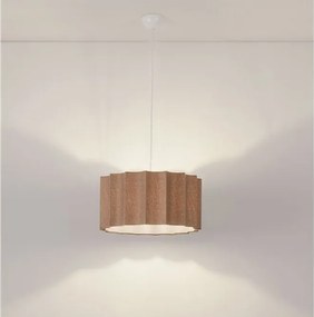 Lustra suspendata cu abajur cafeniu Alve