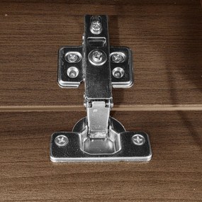 Dulap TV cu aspect de lemn, 2 compartimente deschise, rafturi laterale, 180x36x43 cm, Negru + Culoare naturală