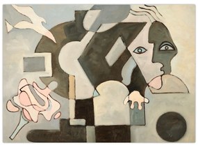 Tablou pe sticlă - Cubismul (70x50 cm)