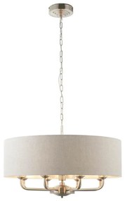 Lustră pe lanț Endon 99152 HIGHCLERE 8xE14/40W/230V gri/crom mat