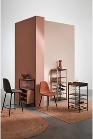 Dulap vinotecă negru din metal număr de sticle 15, 48,5x84,5x34 cm Isaac – Yes Everyday