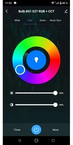 iGET 75020903 - Plafonieră LED RGBW dimabilă pentru baie LED/15W/230V IP54 albă Wi-Fi