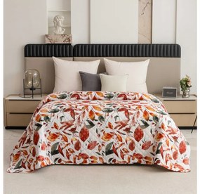 Cuvertura de pat cu model AUTUMN LEAVES, colorata Dimensiune: 220 x 240 cm