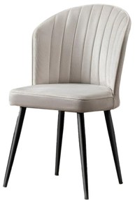 Set de scaune de sufragerie Rubi Cream and Black,2 buc.