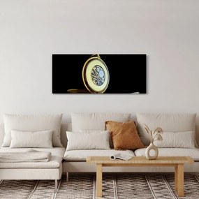 Tablou cu ceas de buzunar de aur (120x50 cm)