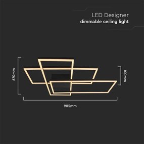 Plafonieră LED LED/47W/230V 3000K negru