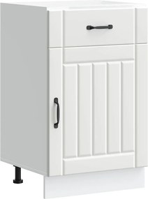 vidaXL Dulap de bază de bucătărie „Lucca” din lemn prelucrat alb