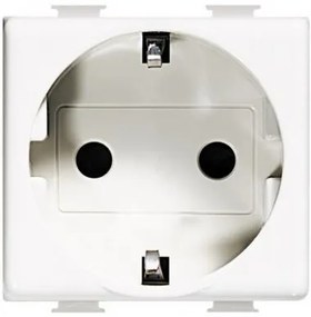 Priza standard german, 2 module, 16A, IP20, alba, Bticino Matix