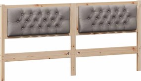 vidaXL Tăblie cap Altele Maroniu și taupe 180 cm Lemn masiv de pin