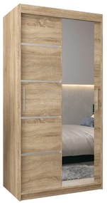Dulap de haine 100 cm cu oglindă Verika 2 100 (stejar sonoma). 1063765