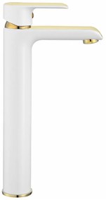 Baterie Bloom inalta alb/auriu H30 cm