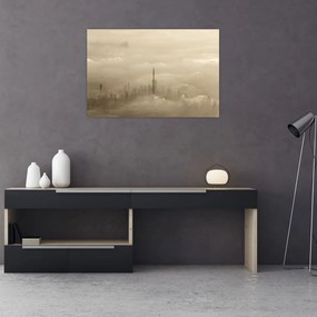 Tablou - Oraș în nori (90x60 cm)