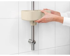 Organizator pentru dus Brabantia ReNew 1006272, 7.5x13.3x24.4 cm, Orificii scurgere apa, Rezistent la coroziune, Bej