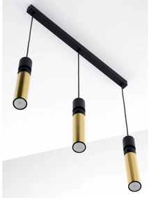 Lustră pe cablu Jupiter 2007 ALAS 3xGU10/10W/230V auriu/negru