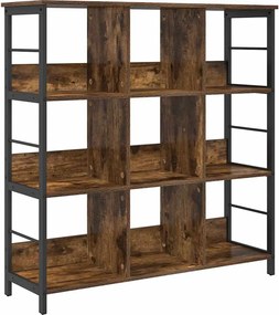 vidaXL Raft pentru cărți Stejar fumuriu 102 x 32 x 104,5 cm