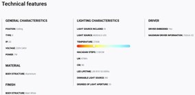 Spot LED incastrabil TULIPA White recessed downlight 7W 55° 2700K CRI90
