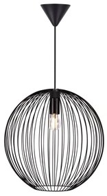 Nordlux - Lustră suspendată pe cablu BERONI, 1xE27/60W/230V, negru