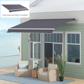 Outsunny Pânză de Schimb pentru Copertină Retractabilă Anti UV 30+, 3.47x2.4 m, Gri | Aosom Romania