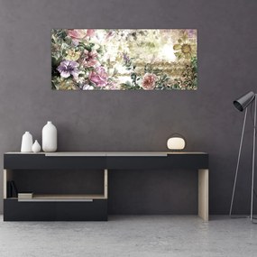 Tablou - Flori de design (120x50 cm)