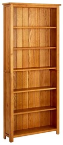 244470 vidaXL Bibliotecă cu 6 rafturi, 80 x 22,5 x 180 cm, lemn masiv stejar