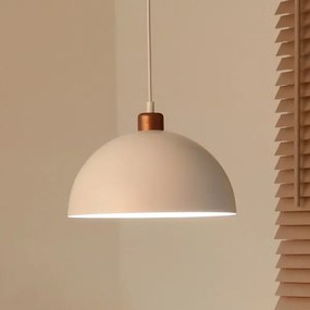 Duolla - Lustră suspendată pe cablu IRONLINE 1xE27/15W/230V, Ø 27 cm, alb/cupru