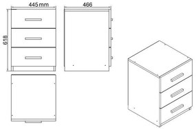 Mobilier de birou Valkyrie (stejar + Negru). 1089122