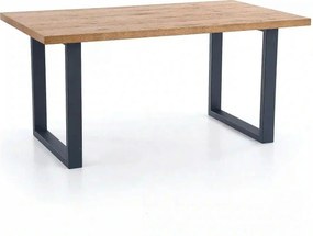 Masa extensibila PEREZ, stejar deschis/negru, 160/250x90x76 cm