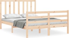 vidaXL Cadru de pat fără saltea, 140x200 cm, lemn masiv pin