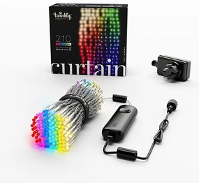 Twinkly TWW210SPP-TEU - LED RGB perdea de Crăciun exterior 210 LED, 6,1m, IP44,