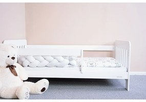 New Baby Pat pentru copii cu barieră Erik alb ,160 x 80 cm