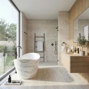 Cadă acrilică freestanding Ferrano Slim Nature 170