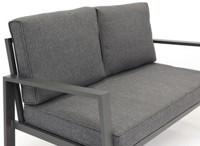 Zakintos aluminiu antracit canapea cu două locuri Garden Point