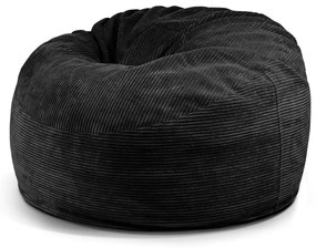 Fotoliu bean bag negru cu tapițerie din catifea reiată Om 110 – SLOWDOWN