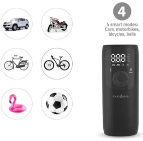 Compresor portabil digital Nedis PAAC10BK 4000 mAh 5V