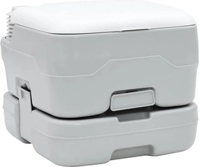 vidaXL Toaletă de camping Gri și alb 41,5 x 36,5 x 30 cm Polietilenă