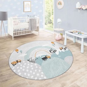 Covor pentru copii lavabil ø150 cm Snowy Hills – Mila Home