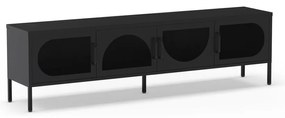 Comodă TV neagră 180x50 cm Tayra – Marckeric