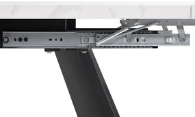 Masă de luat extensibilă, Alb+Negru | Aosom Romania