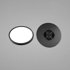 Lustra moderna neagra rotunda cu led Alata d40