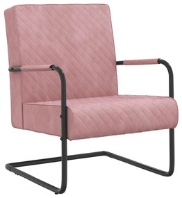 325728 vidaXL Scaun tip consolă, roz, catifea