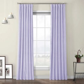 Set draperii din catifea cu rejansa din bumbac tip fagure, Madison, densitate 700 g/ml, Very light purple, 2 buc