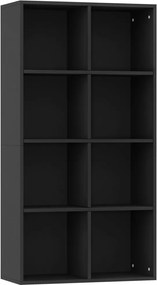 vidaXL Bibliotecă/Dulap, negru, 66x30x130 cm, lemn prelucrat