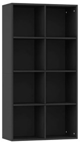 800154 vidaXL Bibliotecă/Dulap, negru, 66x30x130 cm, lemn prelucrat