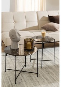 Măsuță auxiliară rotundă cu blat din marmură ø 42 cm Avila – Actona