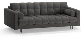 Canapea gri închis extensibilă, cu spațiu de depozitare cu tapițerie din țesătură bouclé 222 cm Bali – Cosmopolitan Design